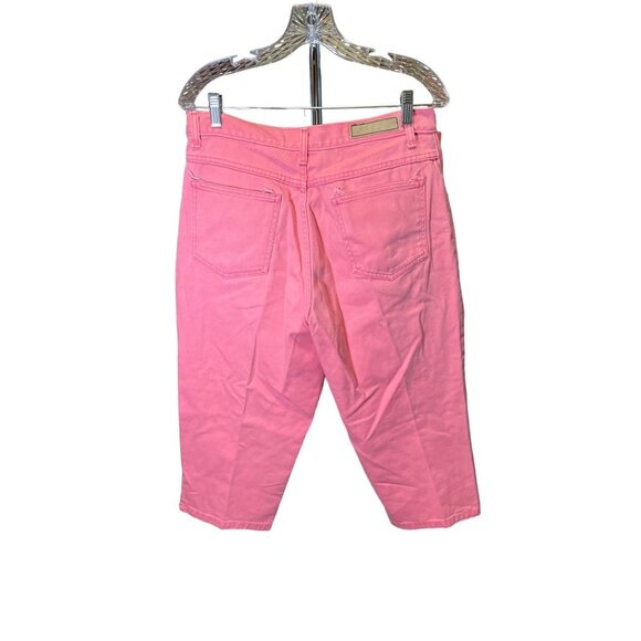 Bill Blass Cropped High Waist Easy Fit Pink Capri Pants Sz 12P - Picture 2 of 6